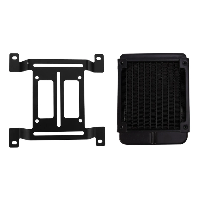 

1 Pc 120Mm Aluminum Computer Radiator Water Cooler Cooling & 1 Pc 12Cm Pc Water Cooling Pump Radiator Support Holder