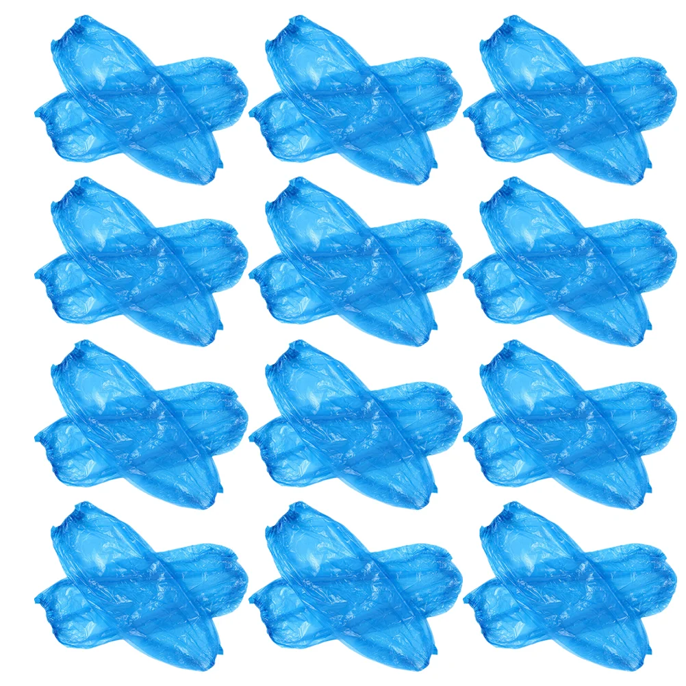 

100pcs Arm Oversleeve Arm Sleeves Covers Waterproof Blue Oversleeves For Painting Housework Cleaning