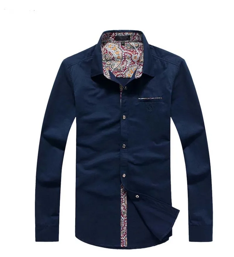 Fashion Floral Social Shirts Dress Clothing Male Brand Print Casual Business Slim Fit Men Shirt Camisa Long Sleeve Jersey