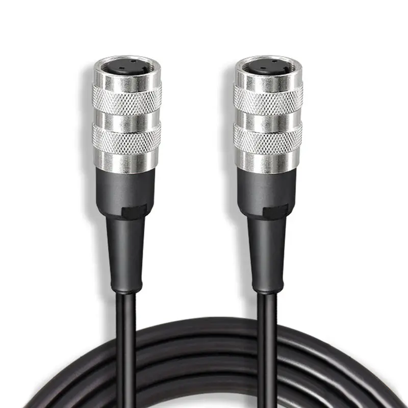 2-метровая двойная головка с линейным разъемом M16 «папа-мама» 2/3/4/5/6/7/8/12/14-контактный Ethernet-кабель IP67 с резьбой для подключения
