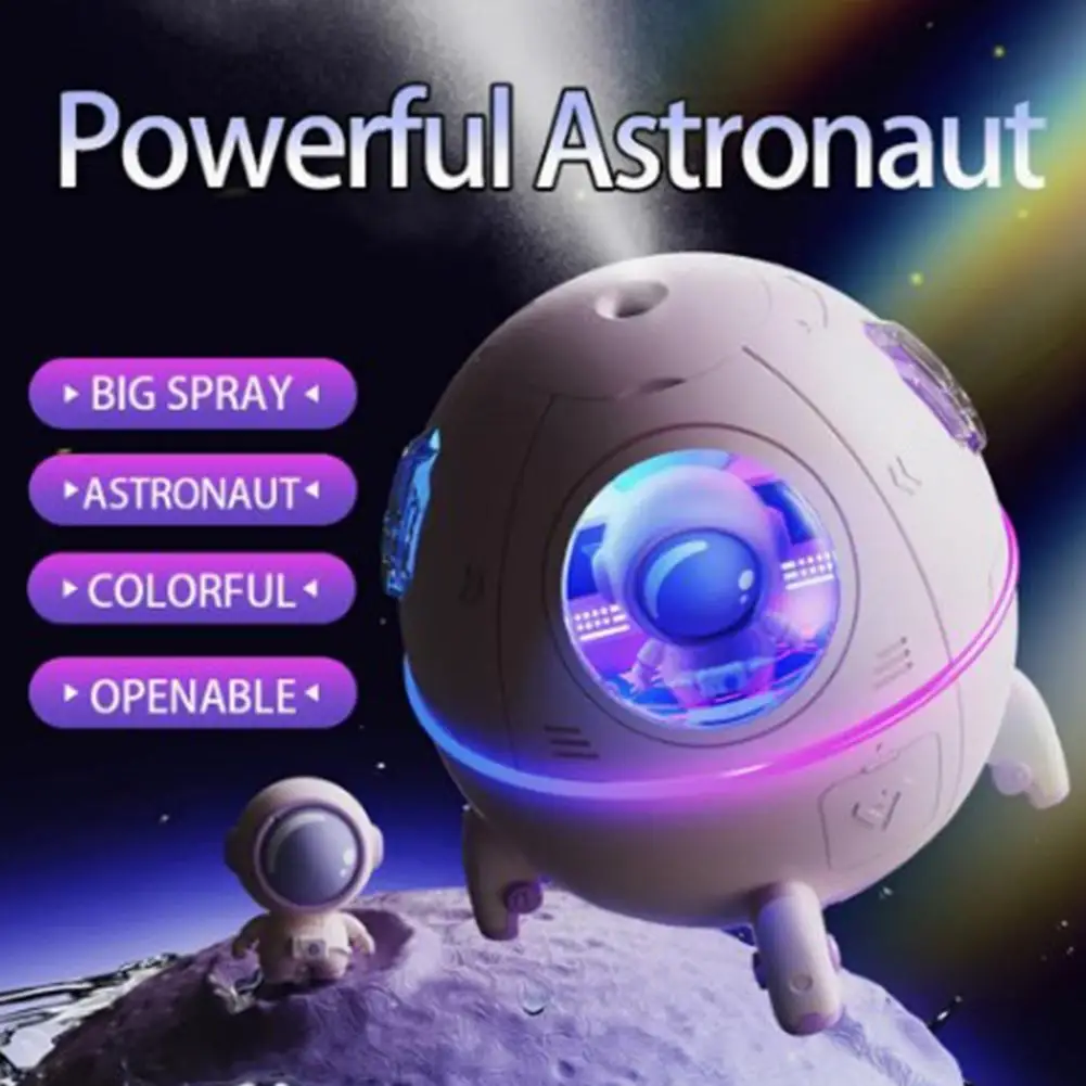 

Astronaut Air Humidifier Space Capsule USB Ultrasonic Cool Oil Diffuser Aroma Essential Water Diffuser With Led Light
