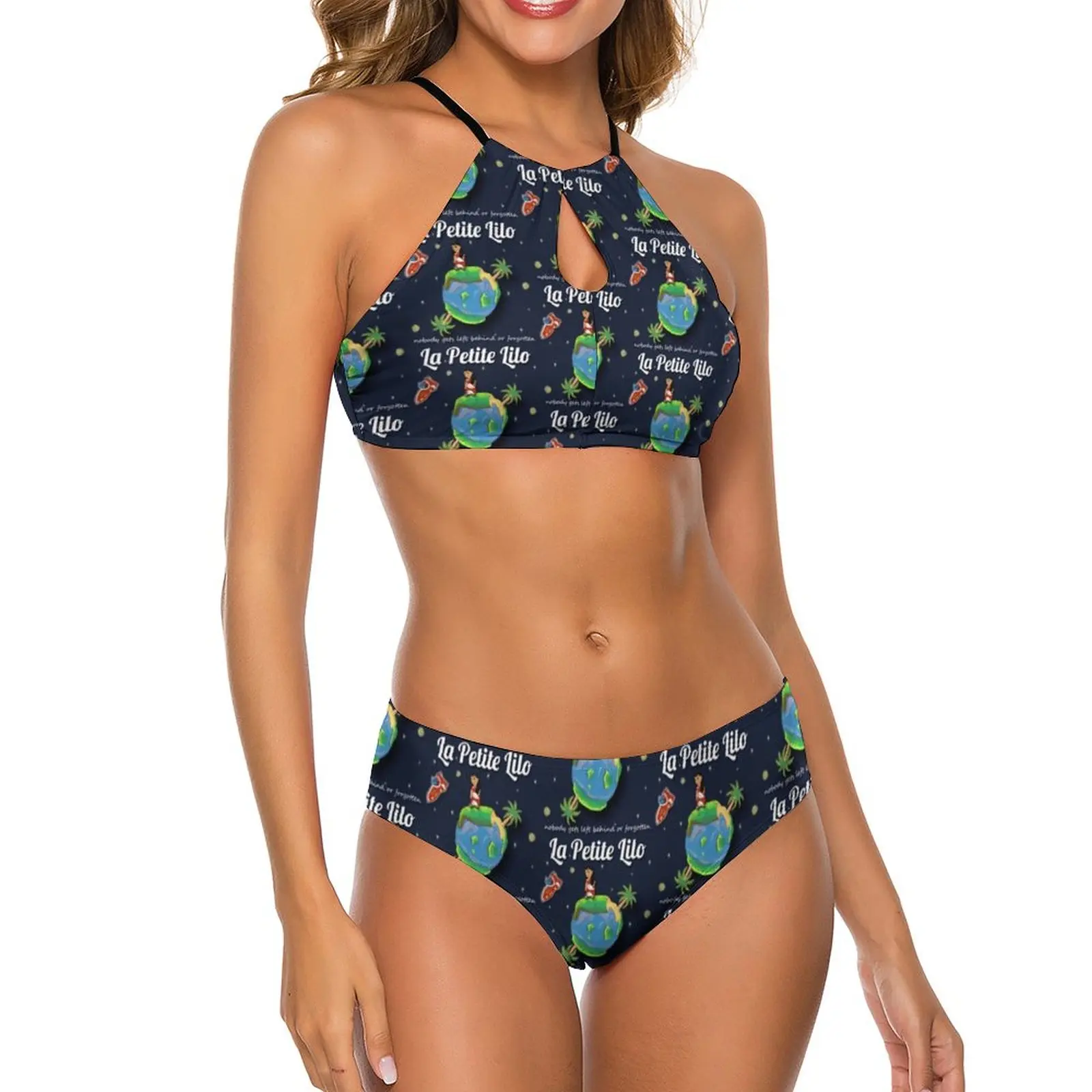 

The Little Prince Bikini Swimsuit Hawaii Print Swimwear Sexy Push Up Fashion Bikinis Set Female Beach Swimsuits Sling Biquinis