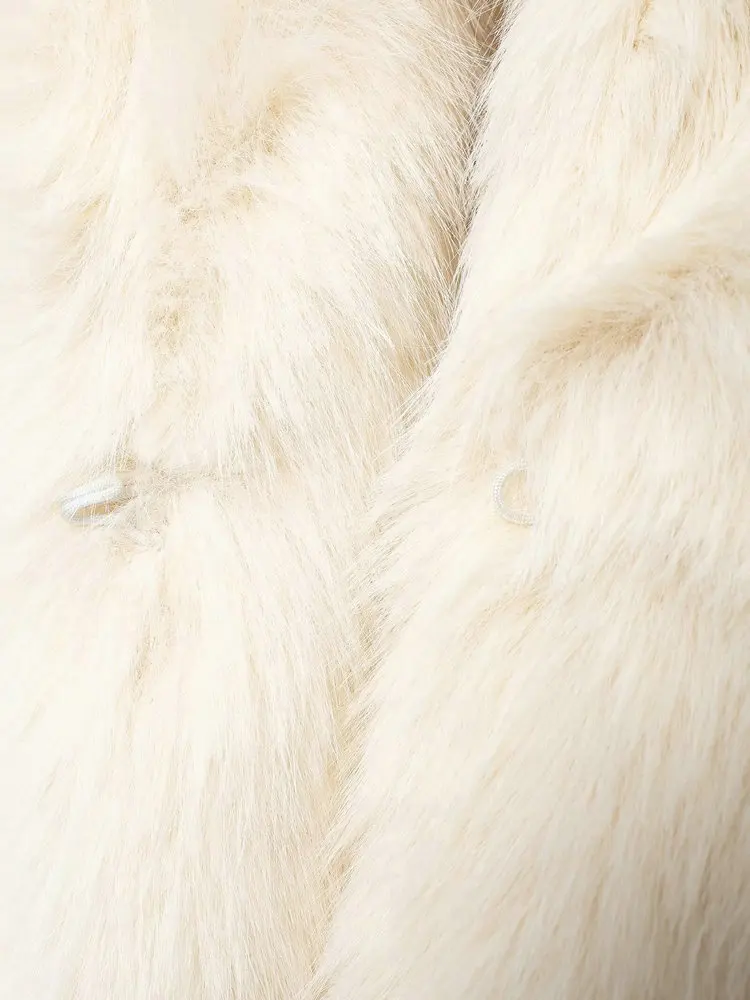 2025 зимние женские элегантные теплые длинные пальто из искусственного меха