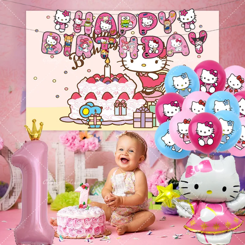 MINISO тканевые воздушные шары Hello Kitty Sanrio для детской вечеринки дня рождения