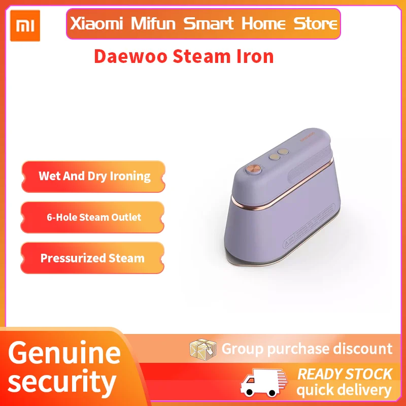 

Daewoo Portable Garment Steamer Home Steam Iron 1000W Handheld Ironing Machine Water Tank Dry Wet Double Ironing