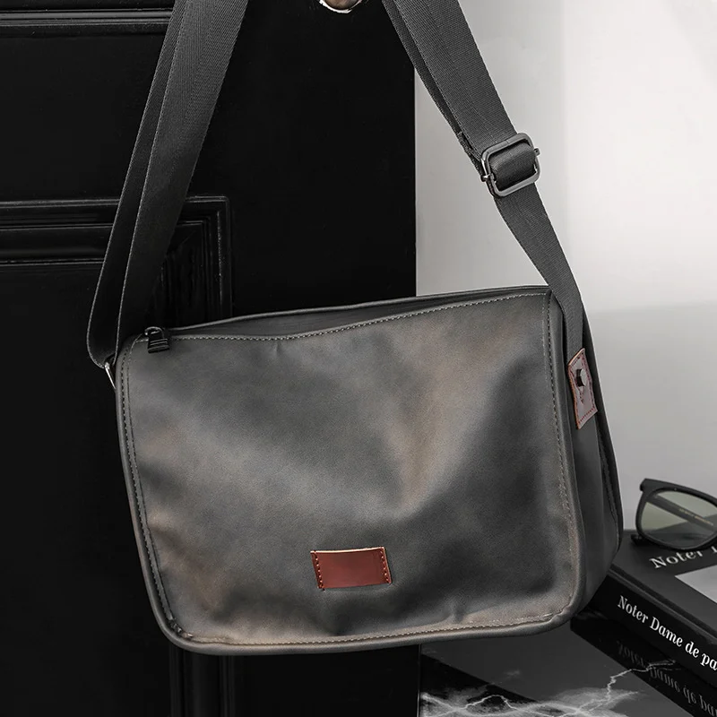 

Сумка-мессенджер Мужская через плечо из мягкой ПУ кожи