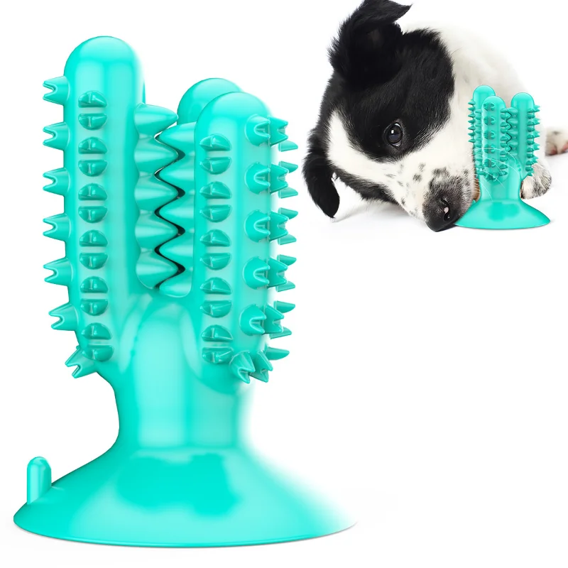 

Dog Chew Toys Dog Toothbrush Stick Teeth Cleaning Brush Dogs Interactive Toy Leaker Pet Gnawing Sucker Puppy Accessories