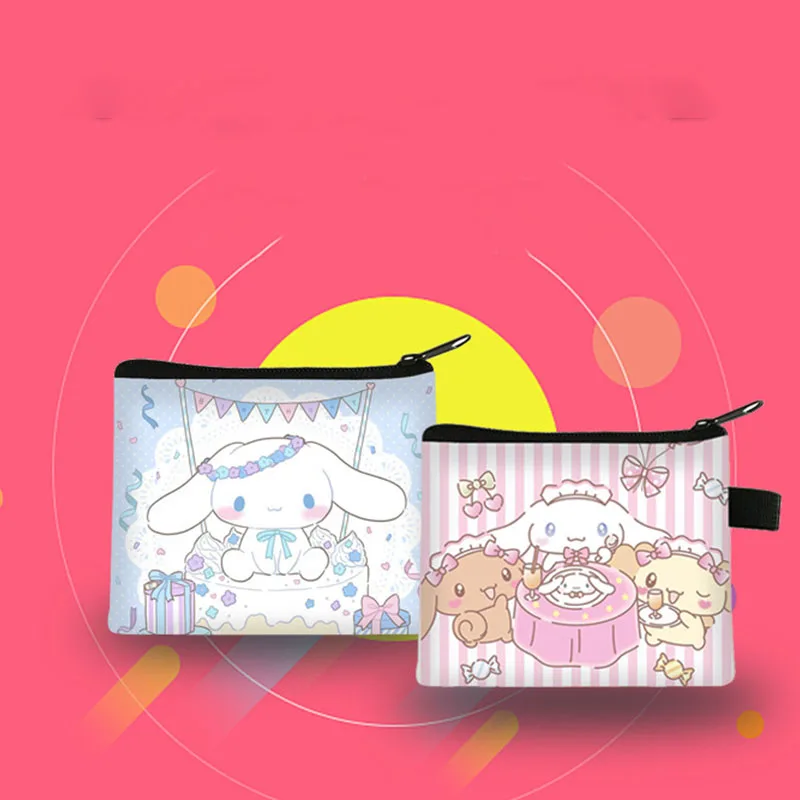

Cinnamoroll Sanrio плюшевый милый мультяшный Печатный Портативный кошелек для монет на молнии аниме плюшевые игрушки для девочек подарок на день ро...