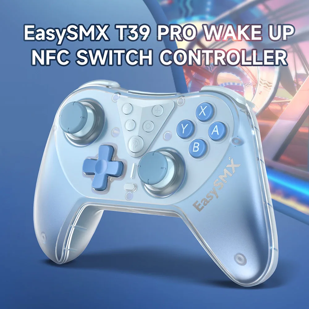 

EasySMX T39 Pro Wireless Bluetooth Controller Compatible with Nintendo Switch, PC, iOS, Wake Up NFC Gamepad, 3D Hall Joysticks