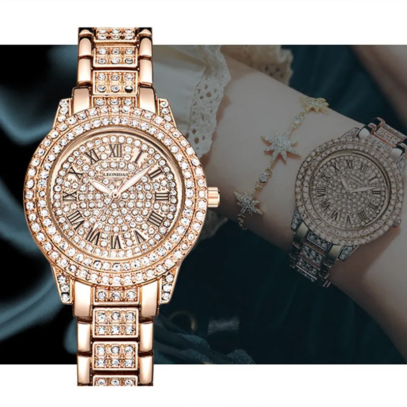 

Часы наручные женские с круглым циферблатом, брендовые элегантные стальные, подарок для женщин, с браслетом