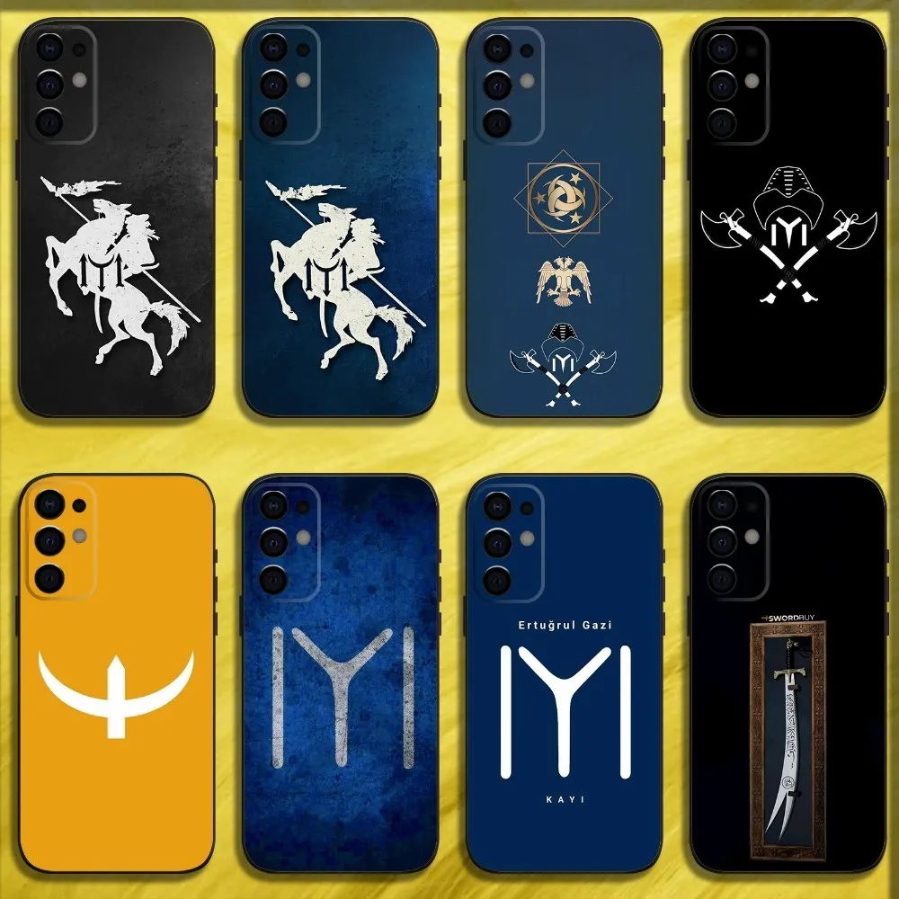 Resurrection Ertugrul Kayi Flag Phone Case For Samsung S24 S21 S22 S23 S30 Ultra S20 Plus Fe Lite Note 10 9 5G Black Soft Cover