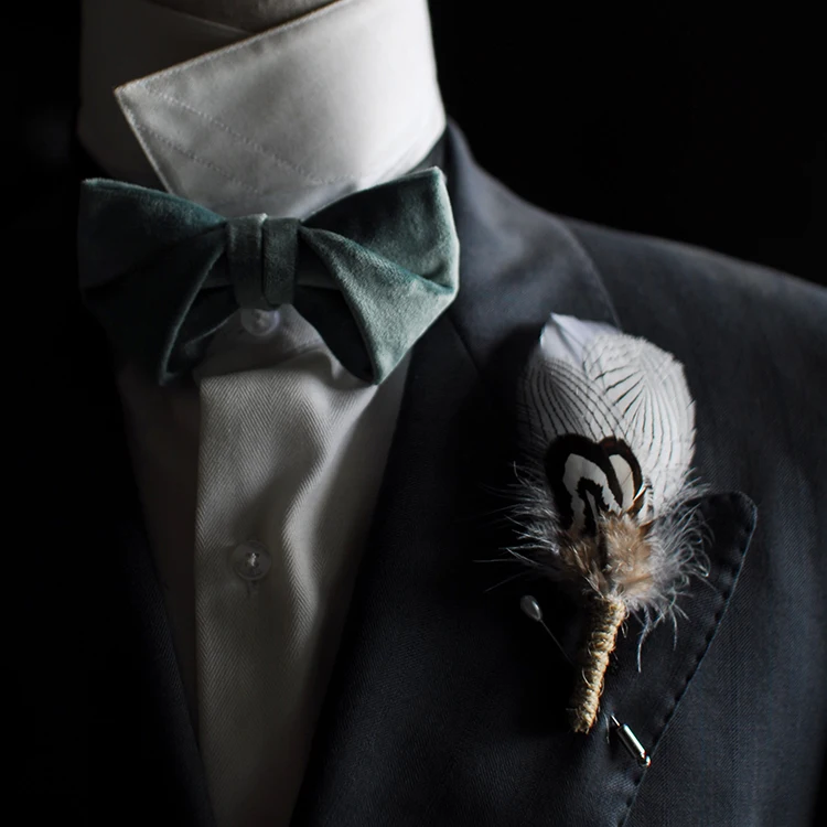 Merlin Handmade Brooch High Quali Natural Feather Design Wedding Host Western European Par Gift