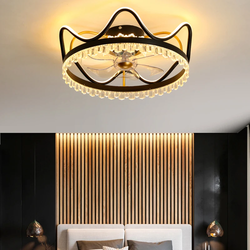 

Chandeliers Led Art Pendant Lamp Ceiling Fan Light Nordic Bedroom Decor Room Restaurant Dining Remote Control