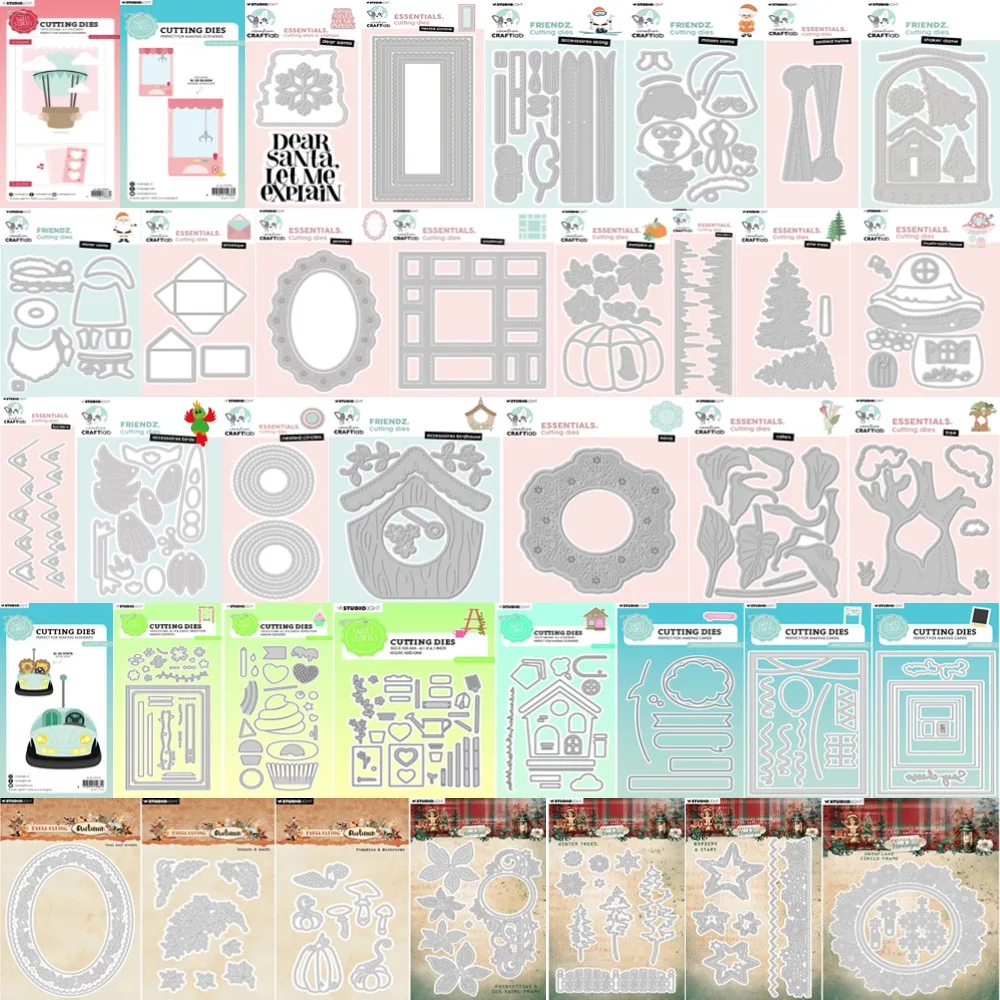 Большая распродажа рождественские металлические штампы и для DIY скрапбукинга