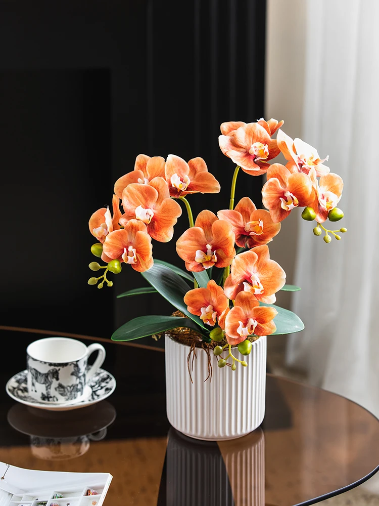 

Flower arrangement, butterfly, orchid simulation, TV cabinet decoration, flower art decoration, potted plant decoration