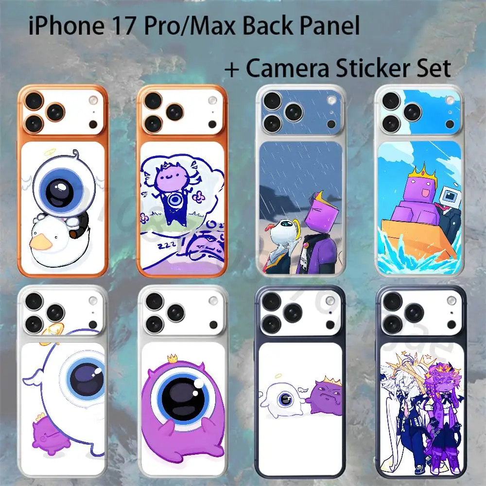 Фото Защитная пленка-наклейка Wemmbu Eggchan Tax Duo для iPhone 17 Pro Max/17 Pro, полноцветная, на всю поверхность, для задней панели №1