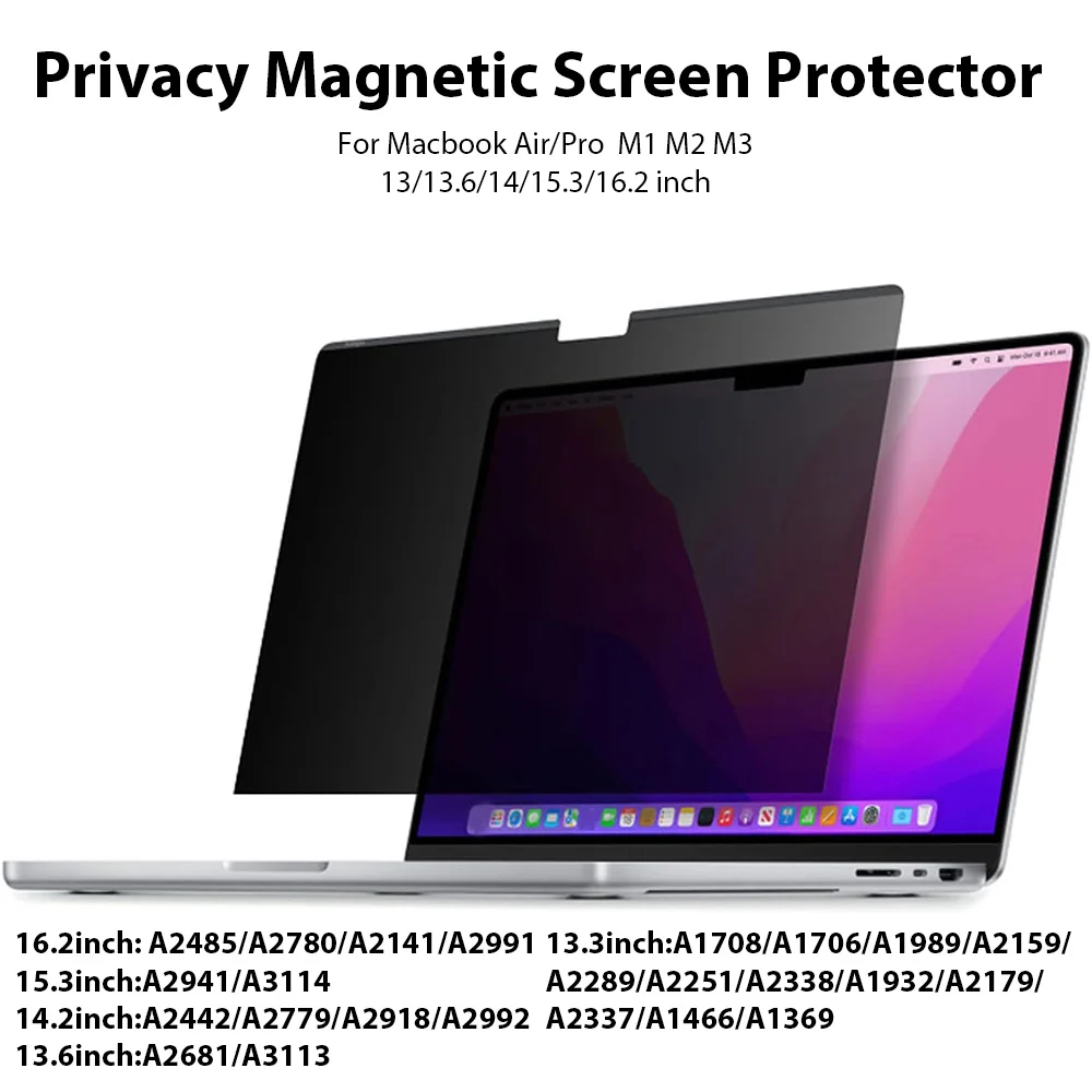M1 M2 M3 Магнитная Защитная пленка для защиты экрана Macbook Pro Air 13 6 14 15 3 16 2 дюймов