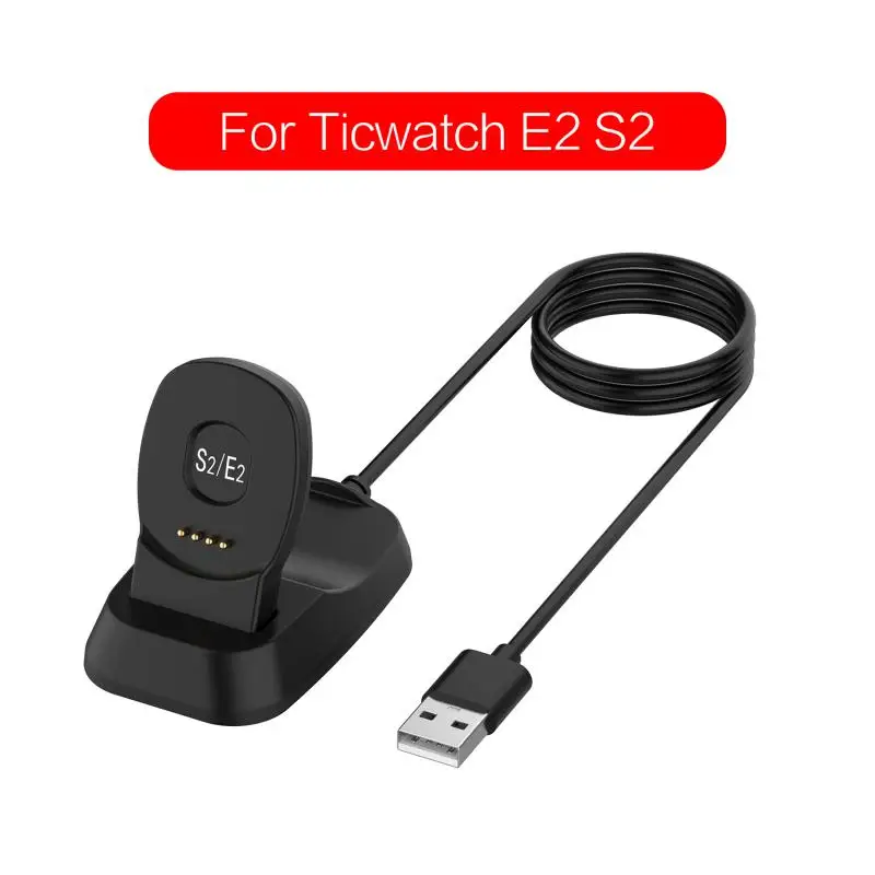 

Watch Charging Base W/data Function Portable Wristband Charger Charging Cable For Mobvoi Ticwatch E2/s2 Black 5v / 1a