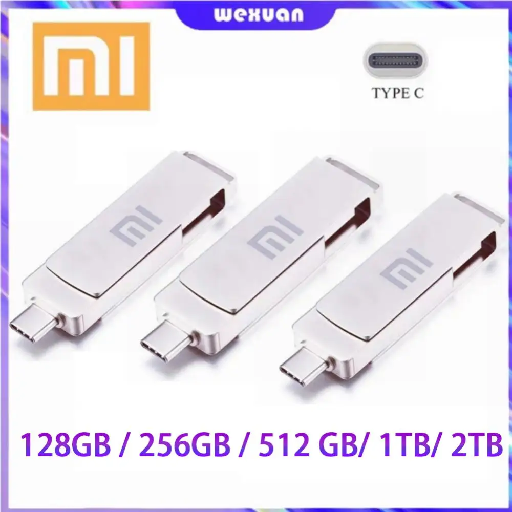 

Оригинальная металлическая Флешка XIAOMI OTG, флэш-накопитель Usb Type-c емкостью 1 ТБ, 512 ГБ, 256 ГБ, 128 ГБ, двойная Флешка USB OTG, флэш-накопитель Usb Type-C, ...