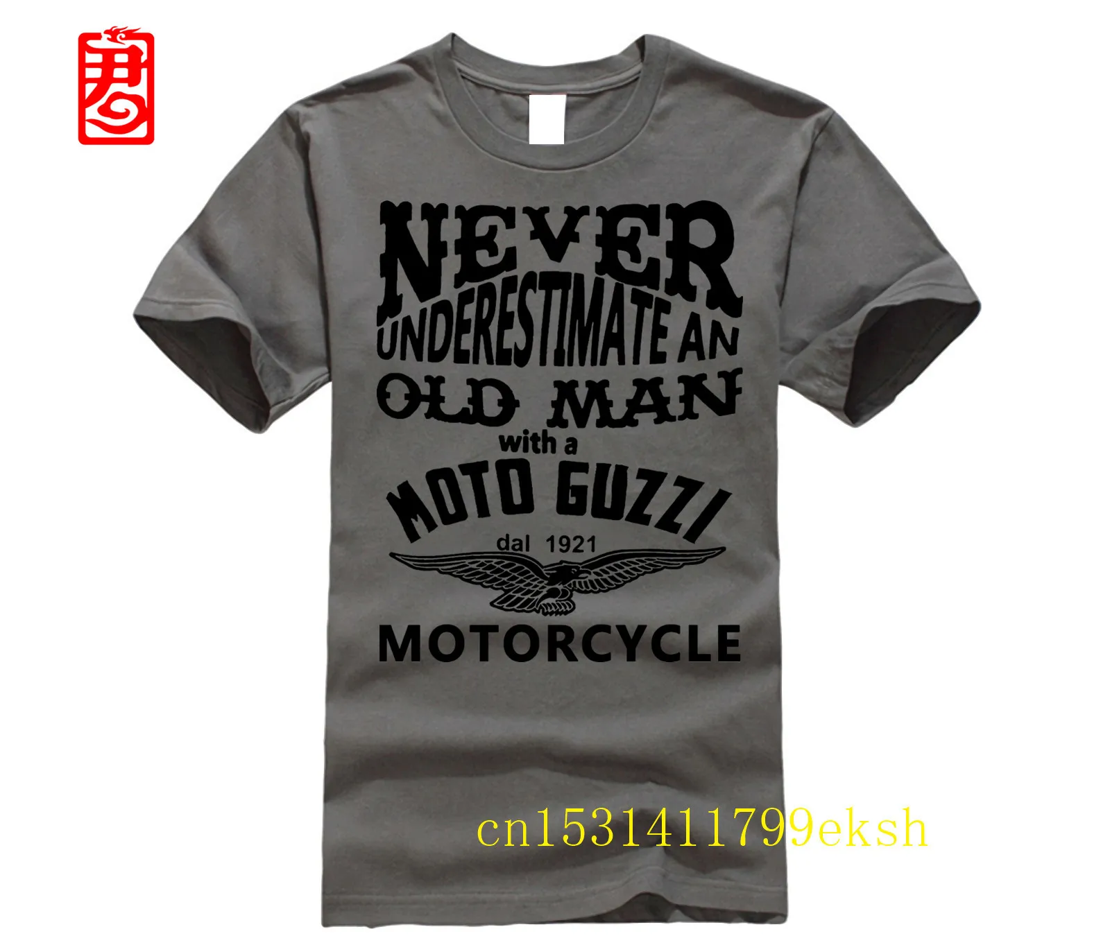 

Байкерская футболка никогда не понижающая старые мотоциклы Guzzi Rider, размеры S-5XL