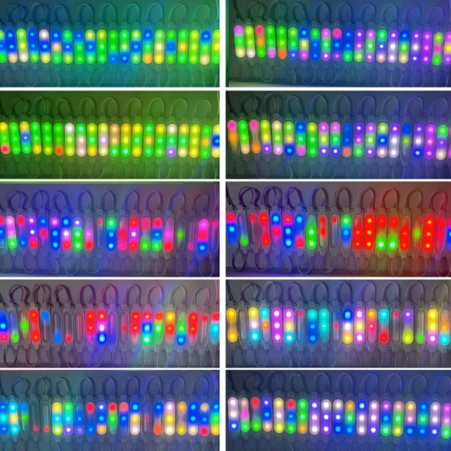 Фото 12 В разноцветная RGB подсветка с линзой, светодиодный модуль, водонепроницаемая, IP65, складная, COB, световая лента, подсветка, магазин, баннер, украшение автомобиля №2