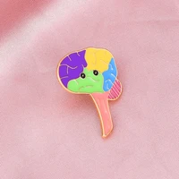 harong cute anatomy cerebrum brooch medical enamel pins gold color colorful badge gift for nurse doctor student novelty jewelry