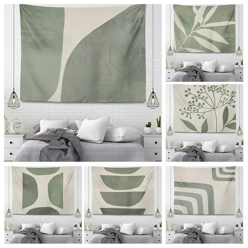 Настенный гобелен с растениями эстетическое украшение для домашней комнаты