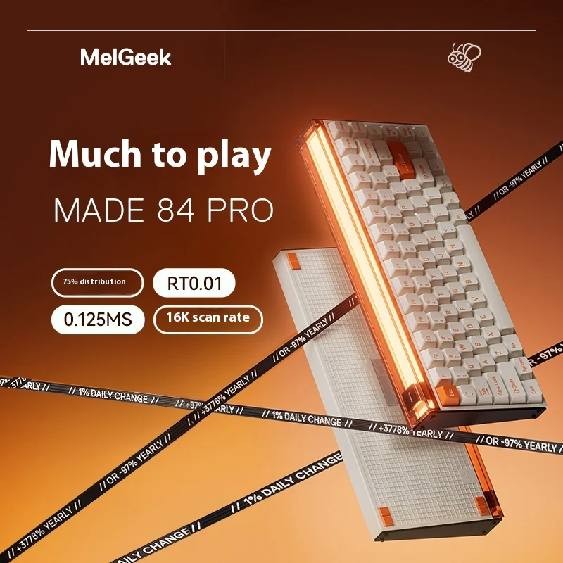 MelGeek Little Bee Made84 Pro Клавиатура с магнитной осью Magneto King