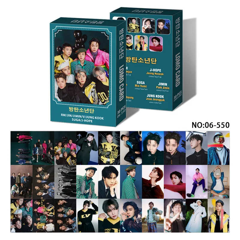 

30 шт./компл. Kpop Bangtan Boys Lomo Cards 2022 походная поздравительная открытка PTD фотоальбом открытки Bangtanboys