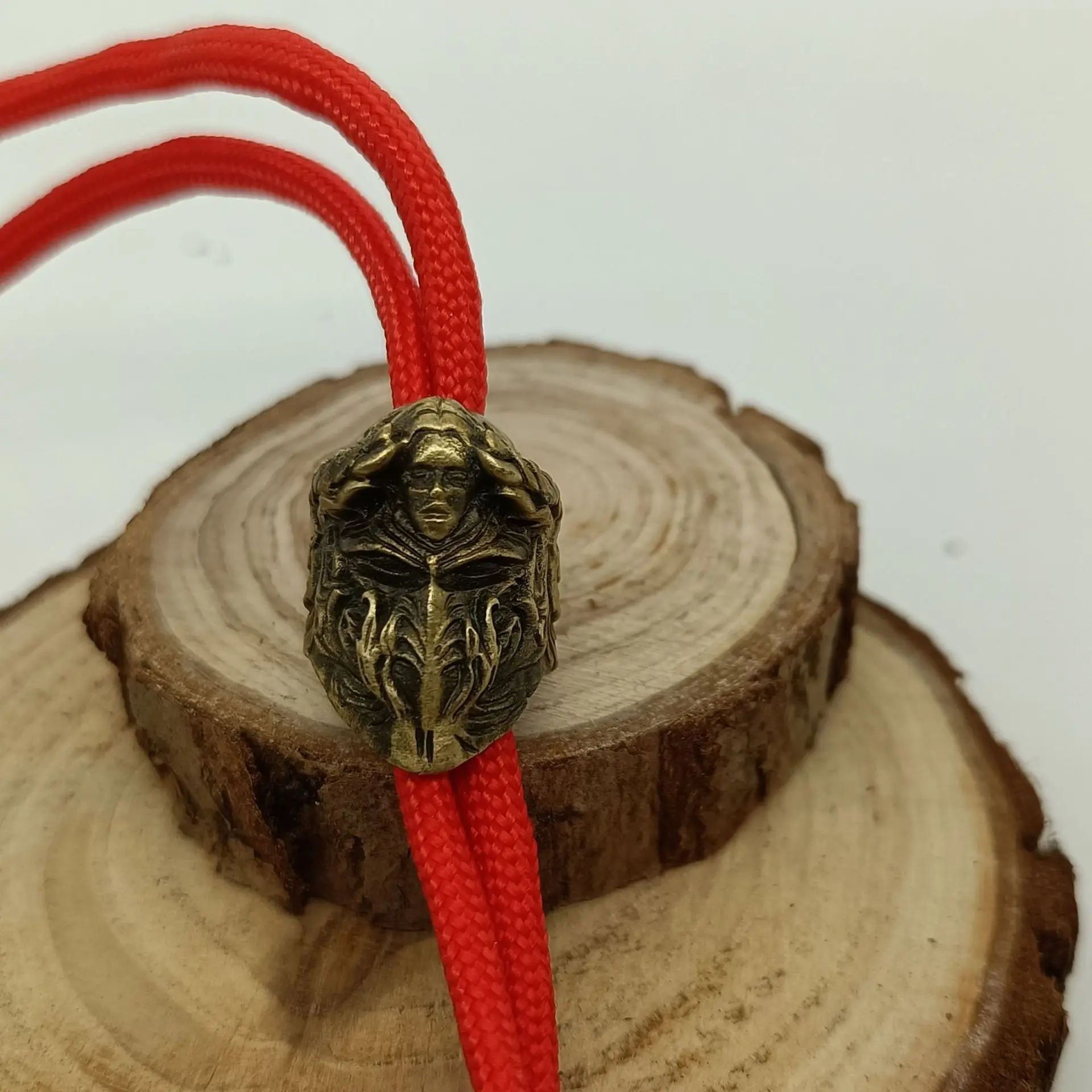 

1PC Brass Paladin Paracord Braided Knife Beads EDC Tool Paracord Beads DIY Flashlight Pendant Keychain Charm