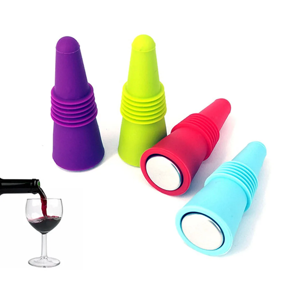 

Premium Silicone Wine and Beverage Bottle Cap Set Leak Proof Champagne Bottles Sealer Stoppers Wine Cork Saver Stopper Reusable