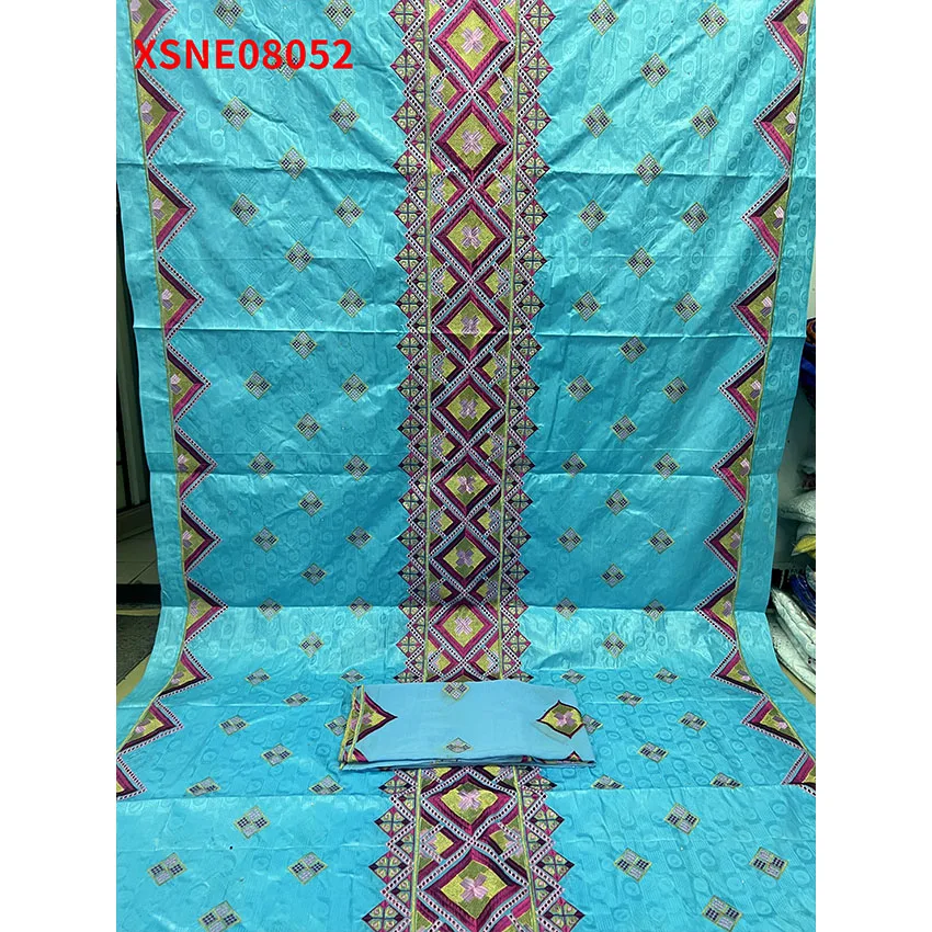

Africa New Arrival cotton edge printing 5+2yards lace fabric XSNE08052A