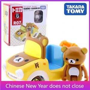 Takara Tomy Dream Tomica Ride On R07 рилаккума медведь автомобиль миниатюрный литые детские игрушки модель комплект Аниме Фигурка Детская кукла