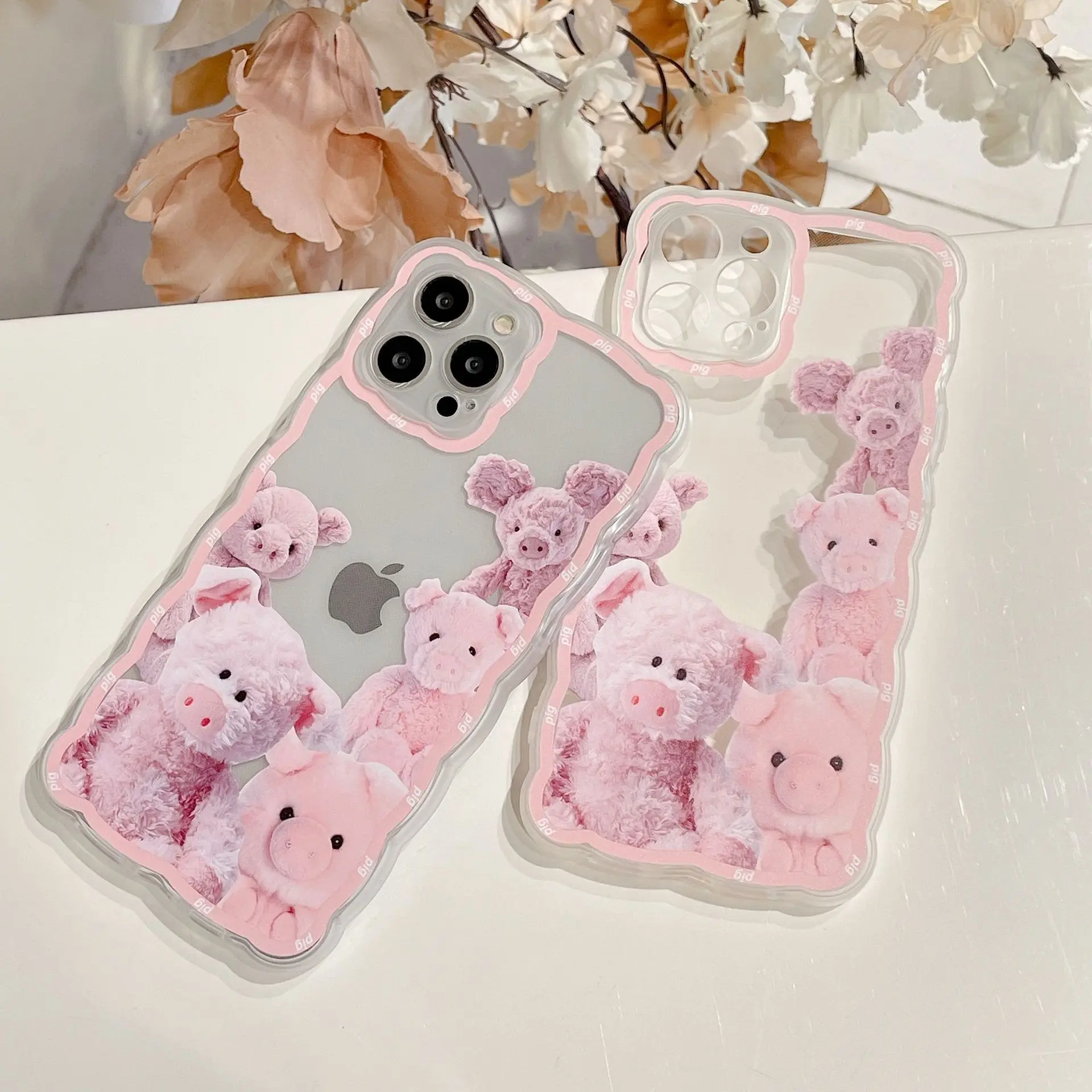 

Cute Pink Pig Phone Case Cover for IPhone 7 8 Plus 11 12 13 Pro X XR XS Max Shockproof Case for IPhone 13 Cases