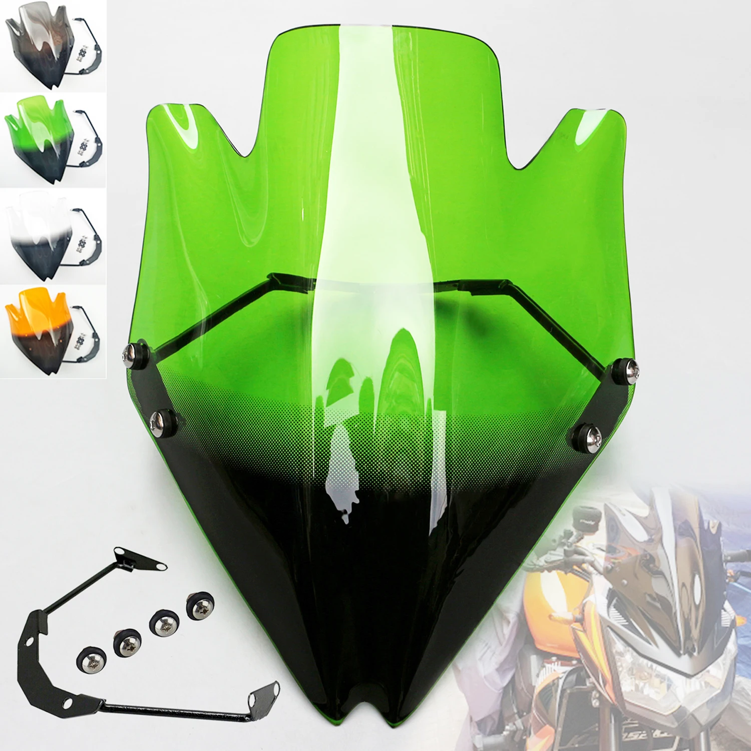 

Windscreen For Z 750 Kawasaki Z750 Z750R 2007 - 2012 Z 750 2008 2009 10 11 Windshield Protective cover kit Wind Deflector