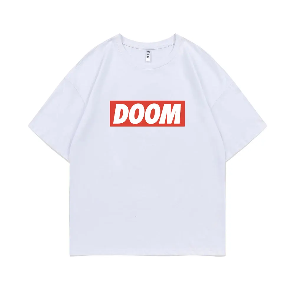 

Rapper Mf Doom Print T Shirt Men's Hip Hop Oversized Tees Short Sleeve Summer Male Streetwear Men Black Novelty Cotton T Shirts