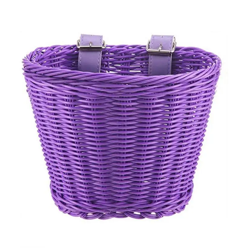 

Girl's Bike Basket Front Handlebar Kid's Bicycle Basket Colorful Bike Streamers Bell And Stickers For Kids Children Gift DIY