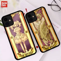 bandai card captor sakura phone case silicone for iphone 6s 7 8 plus x xs max 12 13 mini 11 pro xr se2020 hard quality tpu cover