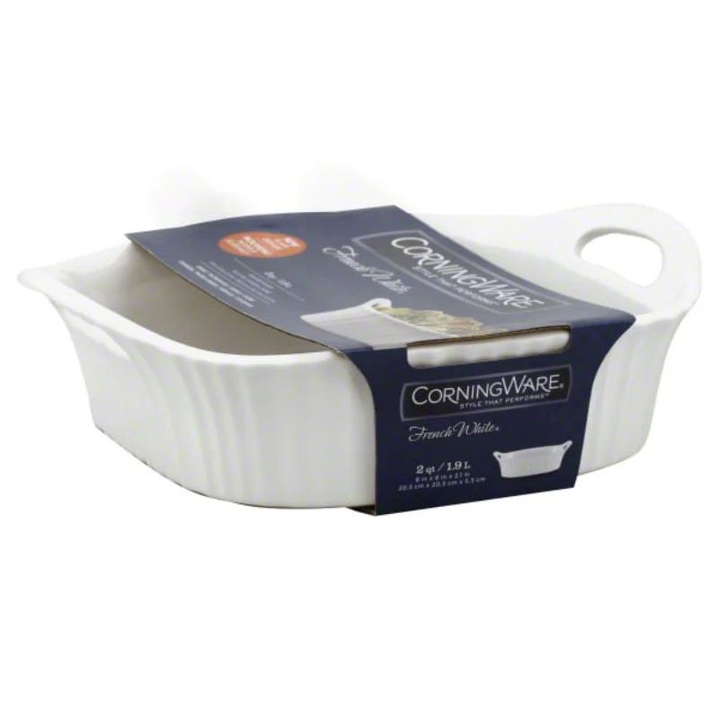 

8" x 8" French White III Square Baker Dish For Baking & Se