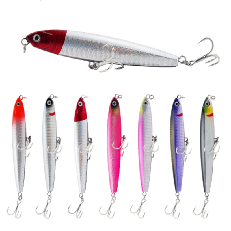 

Искусственная пластиковая наживка рыболовные приманки-карандаш с тройным крючком для морской и пресноводной рыбалки