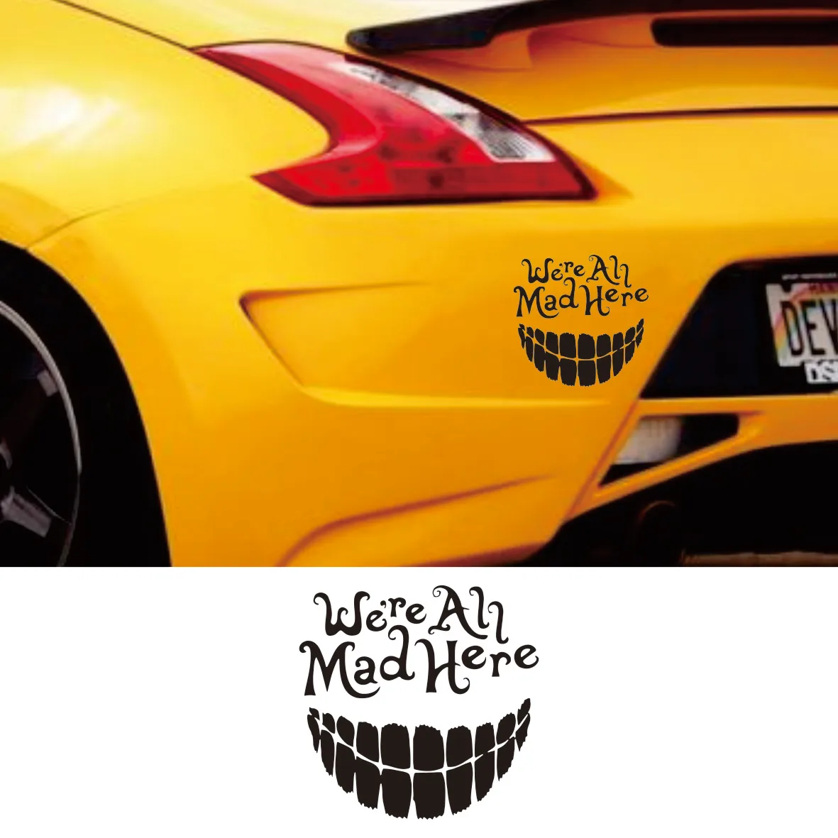 Интересная наклейка на автомобиль в Японии Алиса стране чудес вдохновение —