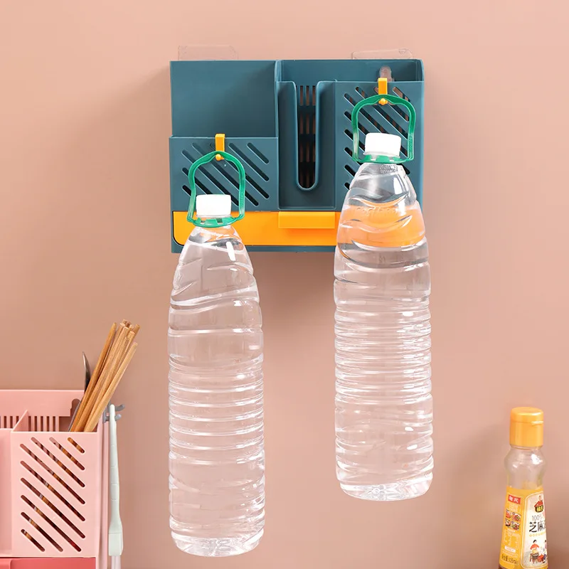 

Wall Hanging Chopsticks Storage Box Drain Chopsticks Cage Household Kitchen Perforation-free Tableware Shelving Chopsticks