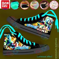 bandai anime ultraman boys casual shoes childrens high top canvas sports shoes non slip handsome soft bottom luminous shoes