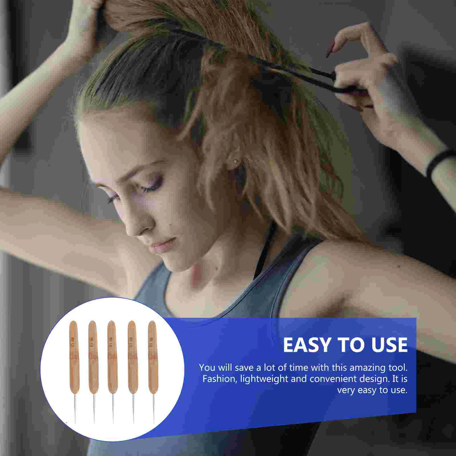 5 шт. иглы для плетения дредов рукоделия вязания волос парикмахерский инструмент