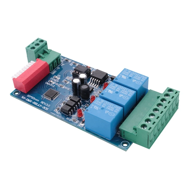 

3X 3 Channel 5A DMX512 Controlled Relay Switch Kit DIY Converter DMX Dimmer Relay
