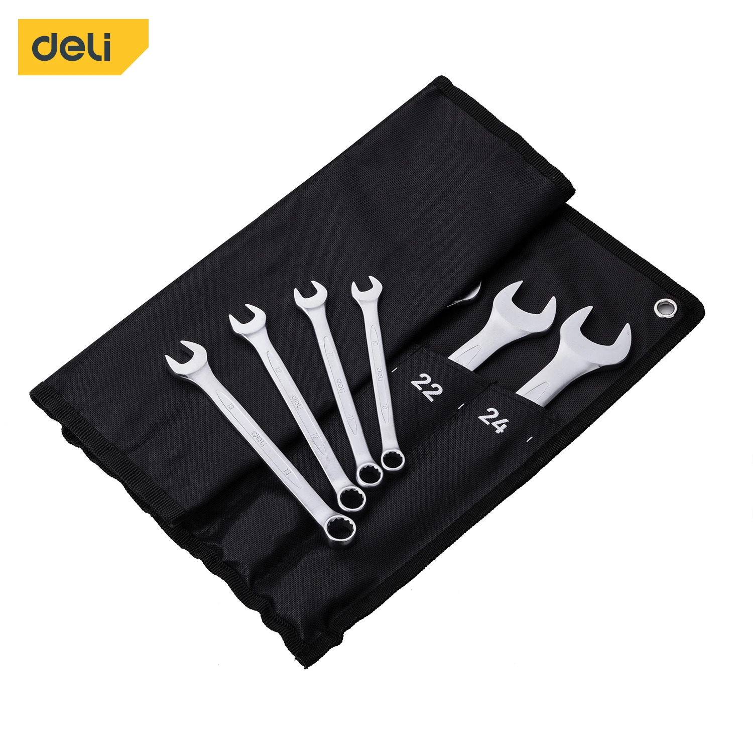 6-24mm Portable Type Combination Spanner Tool Set Deli Combination Ended Spanner Key Wrench kits for Repair Spanner Hand Tool