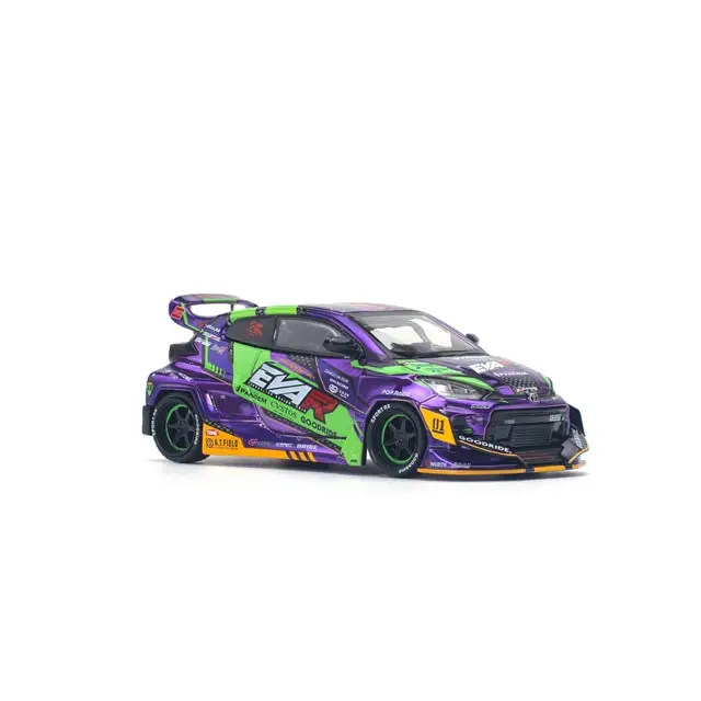 XCARTOYS 1:64S1-07 Toyota GR Yaris EVA с общим гальваническим покрытием из фиолетового сплава