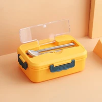 microwave heating students food storage children office workers adult lunch boxes wheat japanese chopsticks fork spoons
