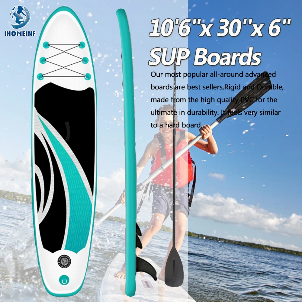 

Inflatable SUP Board 10'6"x 30''x 6" IHOMEINF New ISUP Stand Paddle Water Sport Surfing Shipment Overse