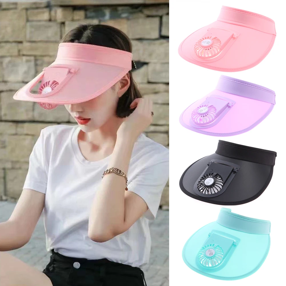 

Outdoor Fan Cooling Peaked Cap Hat Usb Charging Breathable Shade Sunscreen Hat Required Security Summer Sport Cycling Equipment